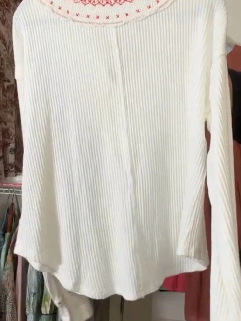 Free People We The Free Holly Henley Tunic Thermal Top Size Small